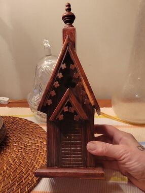 Antique Gothic Handmade Chapel W/ Tramp Art Aesthetic; RARE!